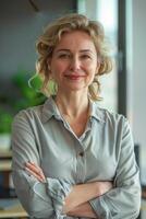 businesswoman in office portrait photo