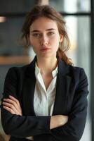 businesswoman in office portrait photo