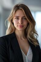 businesswoman in office portrait photo