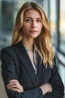 businesswoman in office portrait photo