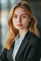 businesswoman in office portrait photo