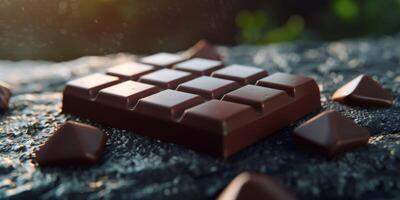 broken chocolate bar photo