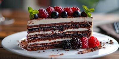 chocolate berry pie photo