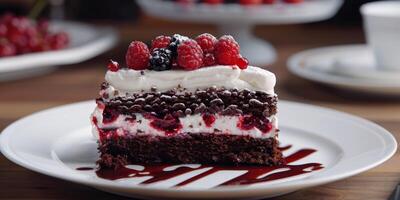 chocolate berry pie photo