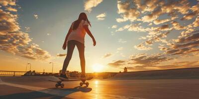 skater on a skateboard close-up photo