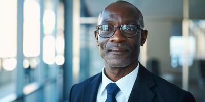 business portrait of an African American man in the office photo