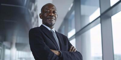 business portrait of an African American man in the office photo