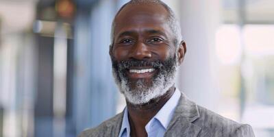 business portrait of an African American man in the office photo