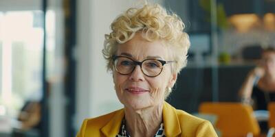 business portrait of a woman in the office photo