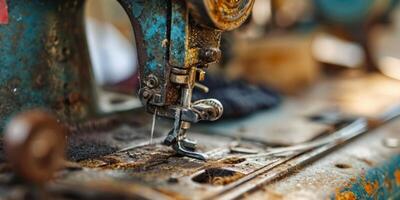 vieja máquina de coser foto