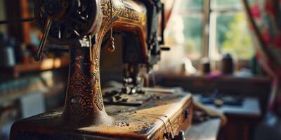 old sewing machine photo