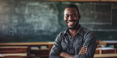 male African American teacher photo