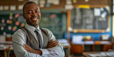 male African American teacher photo