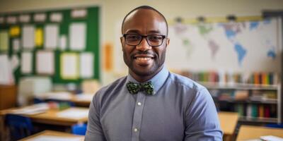 masculino africano americano profesor foto