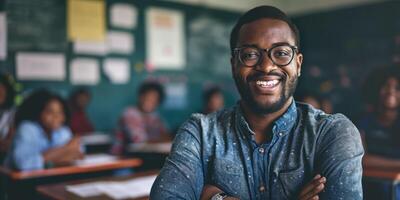 male African American teacher photo