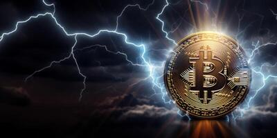 bitcoin lightning coin photo