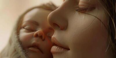 mother with her infant child photo