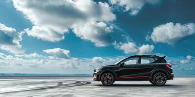 new cars in a car showroom photo