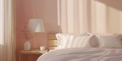 bedside table in the bedroom photo