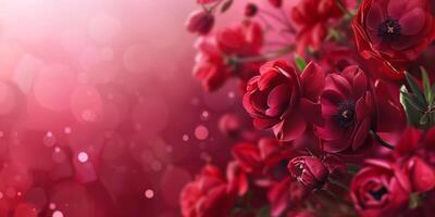 red roses on a blurred background photo