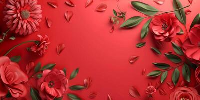 red roses on a blurred background photo