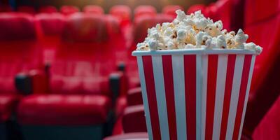 popcorn in a bucket cinema photo