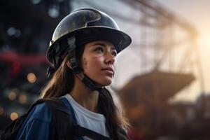 female factory worker photo