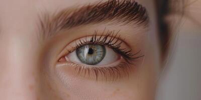 female eyes close-up macro makeup photo