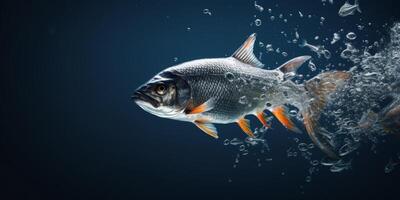 fish jumping out of the water splashing photo