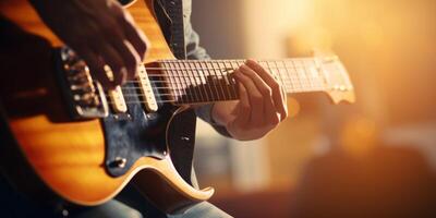 guitarist playing guitar photo