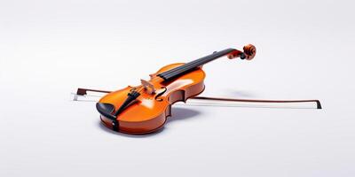 violin on white background photo