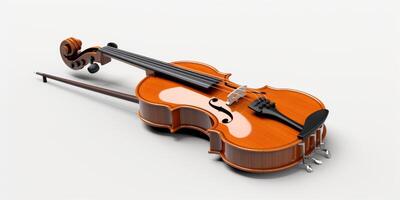 violin on white background photo