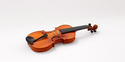 violin on white background photo