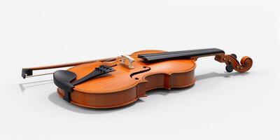 violin on white background photo