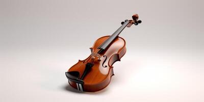 violin on white background photo