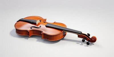 violin on white background photo