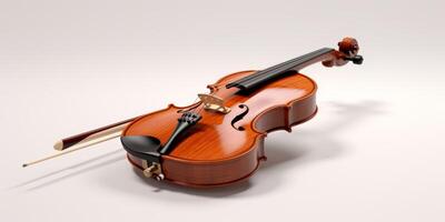 violin on white background photo