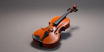 violin on white background photo
