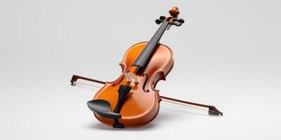 violin on white background photo