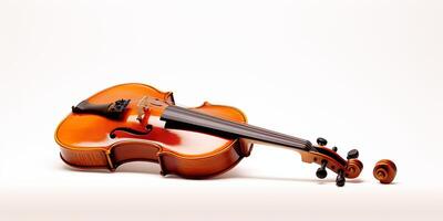 violin on white background photo