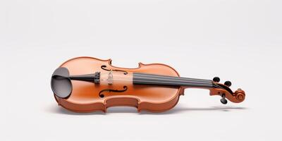 violin on white background photo