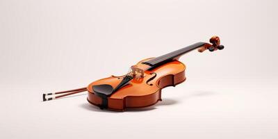 violin on white background photo