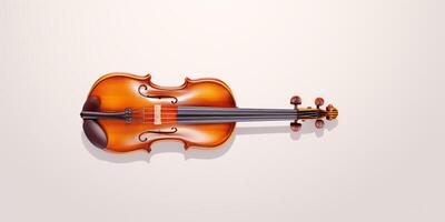 violin on white background photo