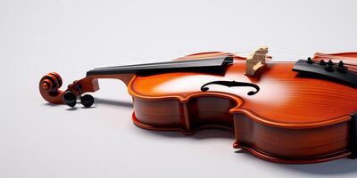 violin on white background photo