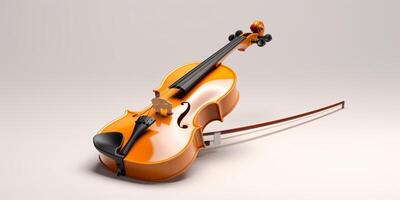 violin on white background photo