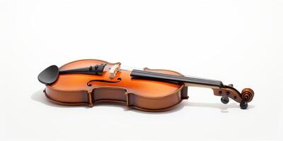 violin on white background photo