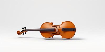 violin on white background photo