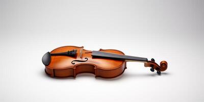 violin on white background photo