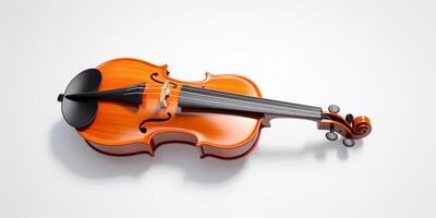 violin on white background photo