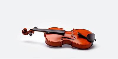 violín sobre fondo blanco foto